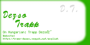 dezso trapp business card